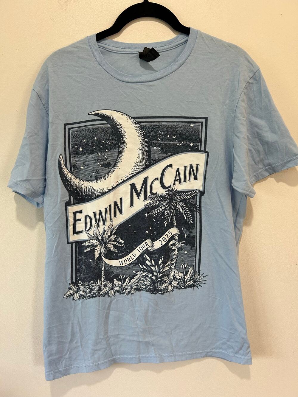 Edwin McCain band tour t shirt womens M blue music